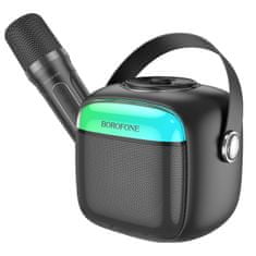 Borofone BP15 Bluetooth Karaoke mikrofon + zvočnik, črna