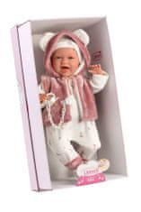 Llorens 74070 NEW BORN, realistična lutka dojenčka z zvoki in mehkim tekstilnim telesom, 42 cm