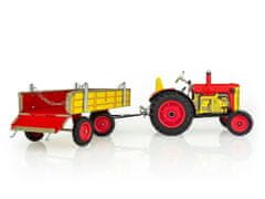 KOVAP Traktor Zetor z valjčkom, rdeč, zelen, plastična kolesa
