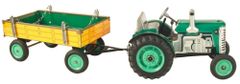 KOVAP Traktor Zetor z valjčkom, rdeč, zelen, plastična kolesa