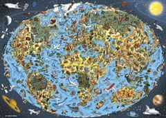 Dino Sestavljanka Risani zemljevid sveta 1000 kosov