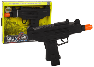 slomart Pistolet za otroke LEAN TOYS - črn, z vibracijami in zvokom