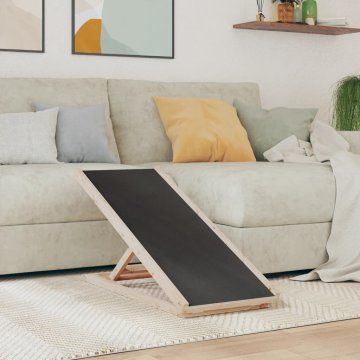 Vidaxl Rampa za pse siva 100x40 cm trden les jelke
