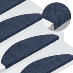 Vidaxl Samolepilne preproge za stopnice 15 kosov 65x22,5x3,5 cm modre