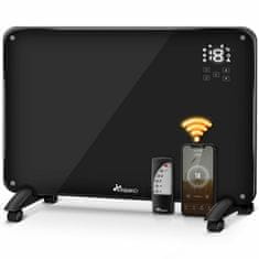 Tresko Stekleni konvektor 2000W WiFi Črna