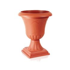 botle Zunanja vaza v. 40 cm plastični lonec cachepot s podstavkom terakota barvni ornament grški italijanski zeleni vrt dekoracija terasa
