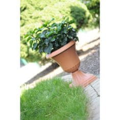 botle Zunanja vaza v. 40 cm plastični lonec cachepot s podstavkom terakota barvni ornament grški italijanski zeleni vrt dekoracija terasa