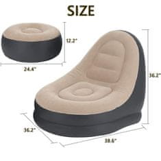 Dollcini Inflatable sofa, rjava mešanica
