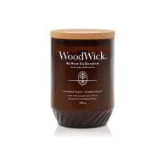 Woodwick Dišeča sveča ReNew kozarec velika Lavender & Cypress 368 g