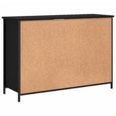 Vidaxl Komoda črna 100x35x70 cm inženirski les