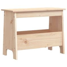 Vidaxl Klop za predsobo 60x28x45 cm trdna borovina