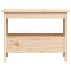 Vidaxl Klop za predsobo 60x28x45 cm trdna borovina