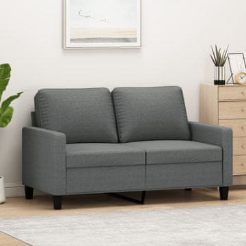 Vidaxl vidaXL Dvosed temno siv 120 cm oblazinjen z blagom