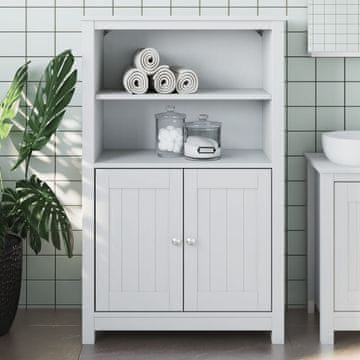 Vidaxl vidaXL BERG kopalniška omarica bela 69,5x34x110 cm borov les