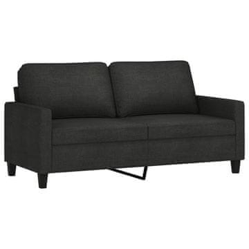 Vidaxl Dvosed črn 140 cm blago