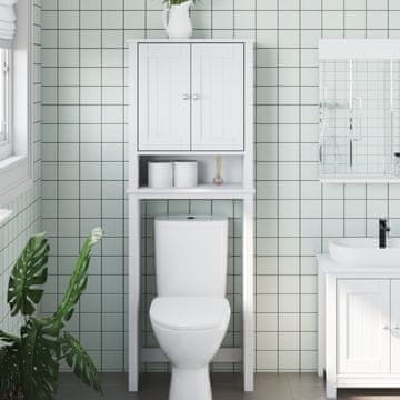 Vidaxl vidaXL BERG WC omarica bela 60x27x164,5 cm lesena