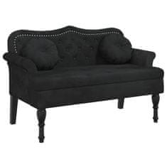 Vidaxl vidaXL Klop z blazinami črna 120,5x65x75 cm žamet