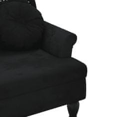 Vidaxl vidaXL Klop z blazinami črna 120,5x65x75 cm žamet
