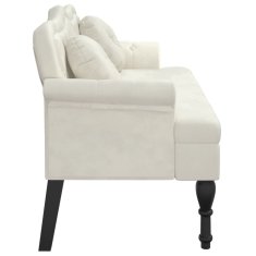 Vidaxl vidaXL Klop z blazinami kremne barve 120,5 x 65 x 75 cm žamet