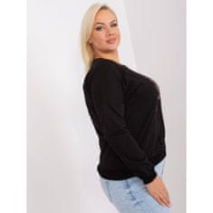 RELEVANCE Bluza plus size z obrobo FIONA črna RV-BZ-9171.80_403965 Univerzalni