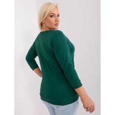 RELEVANCE Ženska bluza z izrezom plus size ASTA temno zelena RV-BZ-9189.38_403969 Univerzalni