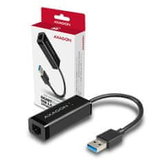 AXAGON ADE-SR, USB-A 3.2 Gen 1 - Gigabitna ethernetna omrežna kartica, samodejna namestitev, črna