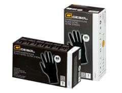 GEBOL Črne delovne rokavice za enkratno uporabo NITRIL velikost L 80 kosov