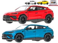 Kinsmart Lamborghini Urus Performante 13 cm 1:40 - mešanica barv (rdeča, bela, modra, rumena)