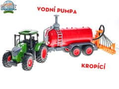 Kids Globe Otroški globus Kmetijski traktor s prostim tekom 49 cm z rezervoarjem za pršenje vode