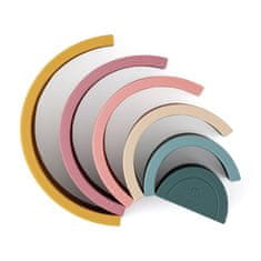 Petite&Mars PETITE&amp;MARS Zložljiva silikonska igrača Rainbow Intense Ochre 12m+