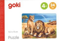Goki Lesena sestavljanka Afriške živali: levi 24 kosov