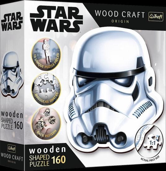 Trefl Puzzle Wood Craft Origin Vojna zvezd: Stormtrooper čelada 160 kosov