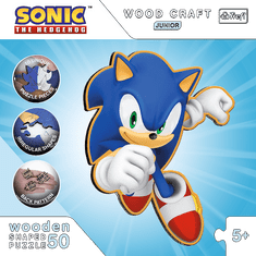 Trefl Wood Craft Junior Puzzle Pametni ježek Sonic 50 kosov