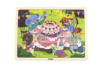 Lesena sestavljanka 24 kosov - rojstni dan