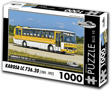 RETRO-AUTA Puzzle BUS št. 19 KAROSA LC 736.20 (1984 - 1997) 1000 kosov