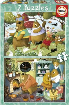 Educa Puzzle Gozdne zgodbe 2x20 kosov