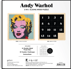 Galison Andy Warhol drsna lesena sestavljanka: (16 kosov): Marilyn 2v1