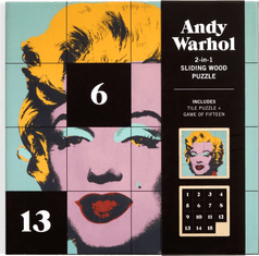 Galison Andy Warhol drsna lesena sestavljanka: (16 kosov): Marilyn 2v1