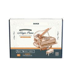 Robotime 3D lesena škatla za igrače Magic Piano (mehanski pogon)