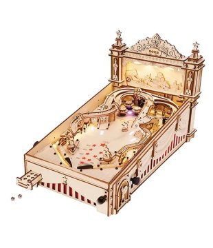Robotime 3D Leseni igralni stroj za sestavljanke - Pinball Machine