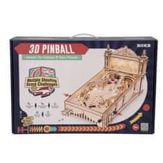 Robotime 3D Leseni igralni stroj za sestavljanke - Pinball Machine