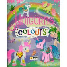 Bleščice pobarvanke Unicorns - barve - lila