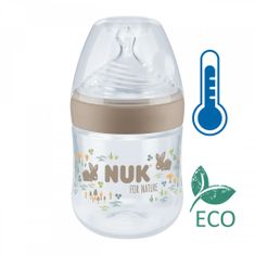 Nuk for Nature Dojenčkova steklenička za učenje z uravnavanjem temperature S rjava