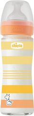 Chicco Steklenička za dojenčke steklo Well-being silikon 240 ml uni