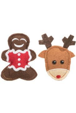 Trixie Božična igrača mačka Xmas SOB+PINK 8cm TR
