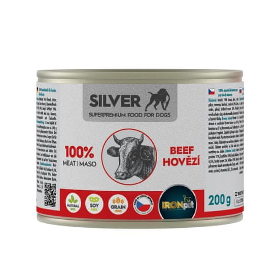 IRONpet Silver Dog govedina 100% meso, v konzervi 200 g