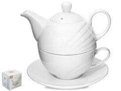 Bella Fiore Porcelanski čajnik 320ml + vrč 240ml BELI