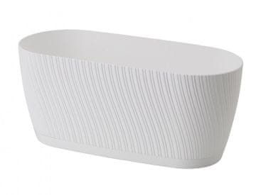 Plastična škatla MIKA ECO s krožnikom 27cm, bela