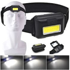 shumee mini naglavna svetilka - COB 3xAAA, 3 načini delovanja