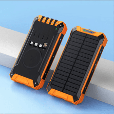 BOT  Solarna banka SP5 1 panel 30000mAh s kabli, oranžna